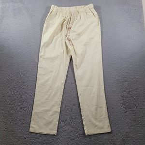 Man Wan Walk Pants Men Medium Yellow Chino Straight Leg Lightweight Beach Summer
